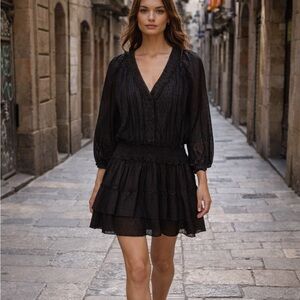 🖤 Poupette St Barth 100% cotton  Black Women's Dress EUC worn once!